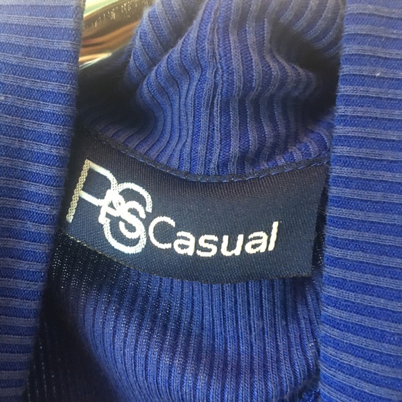 PS Casual blue ribbed short sleeve top Size 1X - Picture 2 of 8
